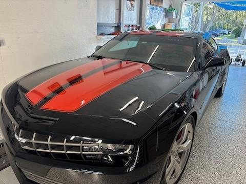 White Corvette with mirror-finish ceramic coating